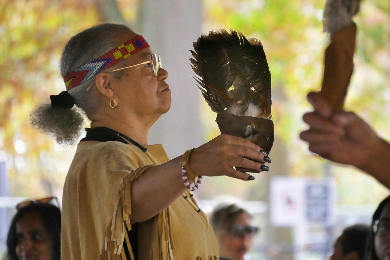 Performers demonstrated dances, artifacts and other traditions of Native Americans of Long Island at Hempstead Lake State Park on Nov. 2.
